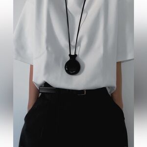 CASTANET MIROR ACRYLIC Necklace In Black